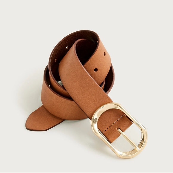 J. Crew Women's Oval buckle belt in Italian leather - Picture 2 of 7